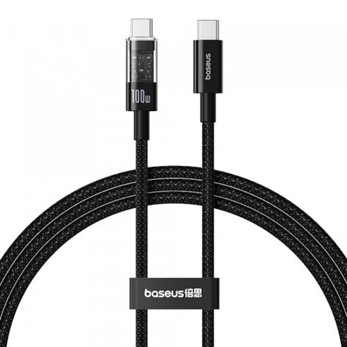 Cablu Date si Incarcare USB-C - USB-C Baseus P10373000111-00 Gem, 100W, 1m, Negru