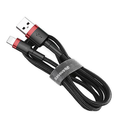 Cablu de date Baseus Cafule, Lightning - USB, 3 metri, 2A (Negru) 1 Cablu de date Baseus Cafule, Lightning - USB, 3 metri, 2A (Negru)