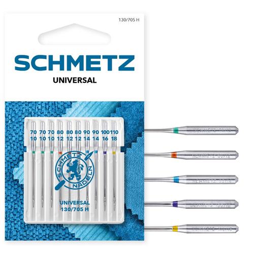 Set combinat 10 ace de cusut universale, finete 70-80-90-100-110, Schmetz 130/705 H XOS 1 Set combinat 10 ace de cusut universale, finete 70-80-90-100-110, Schmetz 130/705 H XOS