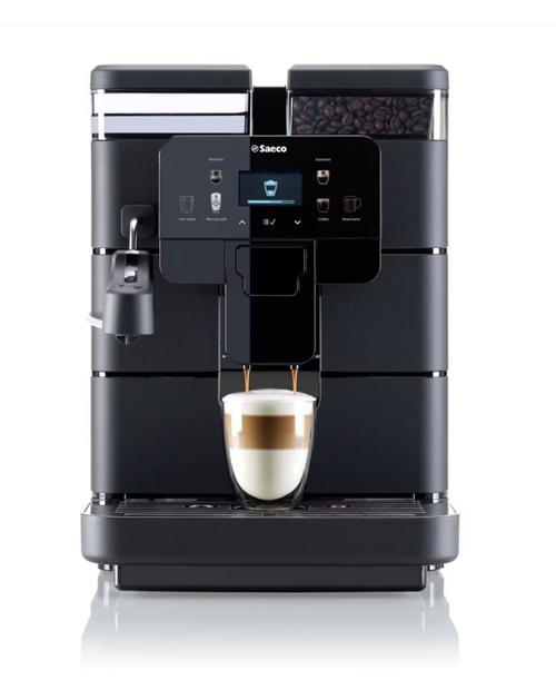 Espressor automat Saeco New Royal Plus 9J0060, 1400 W, Rezervor 2.5 l, Capacitate boabe 600 gr, Rasnita incorporata cu 8 setari (Negru)