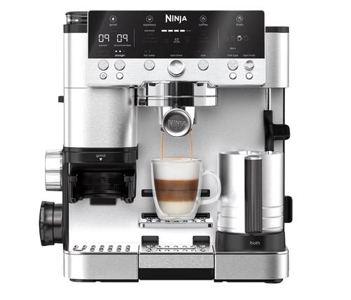 Espressor semi-automat Ninja Luxe Café Premier ES601EU, 1650 W, 19 bauturi, Cold Brew, Spumare, Rasnita cu 25 setari macinare, Capacitate boabe 250 gr (Inox)
