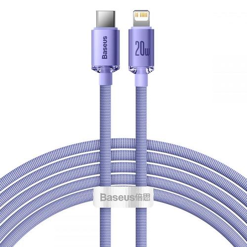 Cablu pentru incarcare si transfer de date Baseus Crystal Shine, USB Type-C/Lightning, 20W, 2m, Mov 1 Cablu pentru incarcare si transfer de date Baseus Crystal Shine, USB Type-C/Lightning, 20W, 2m, Mov