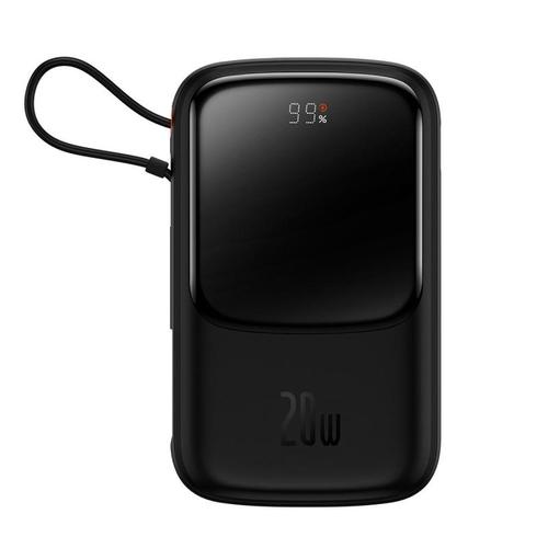 Baterie externa portabila Baseus Qpow Pro Digital Display, 10000 mAh, 20W, Cablu Lightning, Negru 1 Baterie externa portabila Baseus Qpow Pro Digital Display, 10000 mAh, 20W, Cablu Lightning, Negru