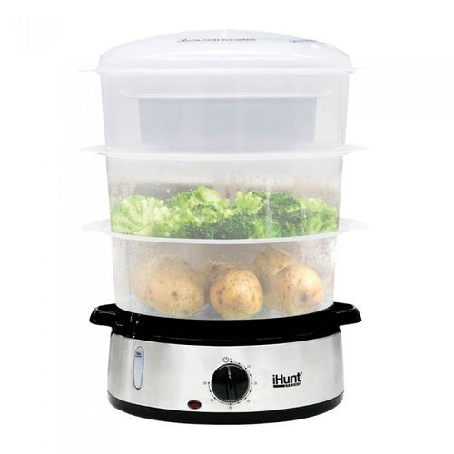 Aparat de gatit cu aburi iHunt Bro Food Steamer XXL, 9 L (Argintiu) 1 Aparat de gatit cu aburi iHunt Bro Food Steamer XXL, 9 L (Argintiu)