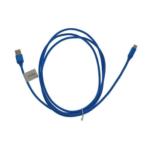 Cablu USB tip C tata la USB 2.0 tata, 180cm, Lanberg 41820, Quick Charge 3.0, invelis textil, Albastru 1 Cablu USB tip C tata la USB 2.0 tata, 180cm, Lanberg 41820, Quick Charge 3.0, invelis textil, Albastru