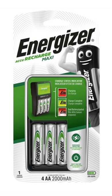 Incarcator Acumulatori Energizer EN-321401, Maxi Power Plus AA, AAA + 4 Baterii 2300 mAh incluse 1 Incarcator Acumulatori Energizer EN-321401, Maxi Power Plus AA, AAA + 4 Baterii 2300 mAh incluse
