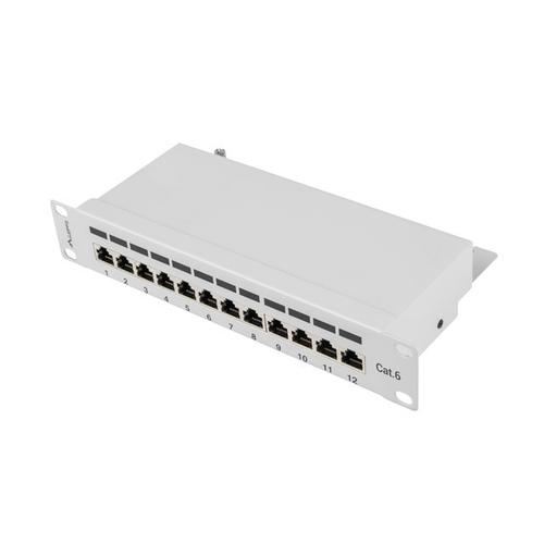 Panou de conexiuni Lanberg , 12 porturi , 1U , cat 6e , 10 ” ,gri 1 Panou de conexiuni Lanberg , 12 porturi , 1U , cat 6e , 10 ” ,gri