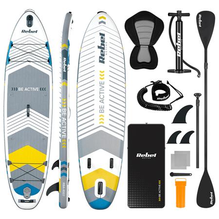 Set placa gonflabila SUP REBEL ACTIVE PADDLE RBA-4507-WH, 335 x 84 x 15 cm (Alb) 1 Set placa gonflabila SUP REBEL ACTIVE PADDLE RBA-4507-WH, 335 x 84 x 15 cm (Alb)