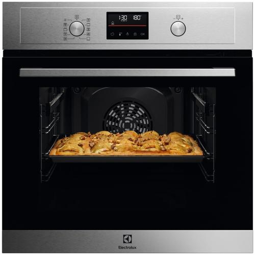 Cuptor incorporabil Electrolux EOH4P56BX, Electric, 65 L, Autocuratare pirolitica, Grill, Timer electronic, Afisaj LED (Negru/Argintiu)