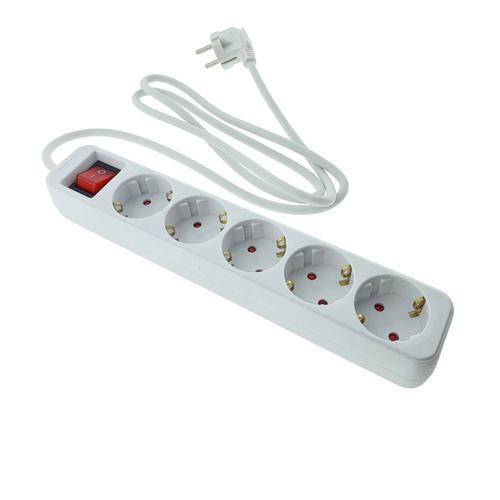Prelungitor cu 5 prize schuko, Lanberg 42916, cu intrerupator, lungime 1,5 m, 2300W, contact de protectie, Alb 1 Prelungitor cu 5 prize schuko, Lanberg 42916, cu intrerupator, lungime 1,5 m, 2300W, contact de protectie, Alb