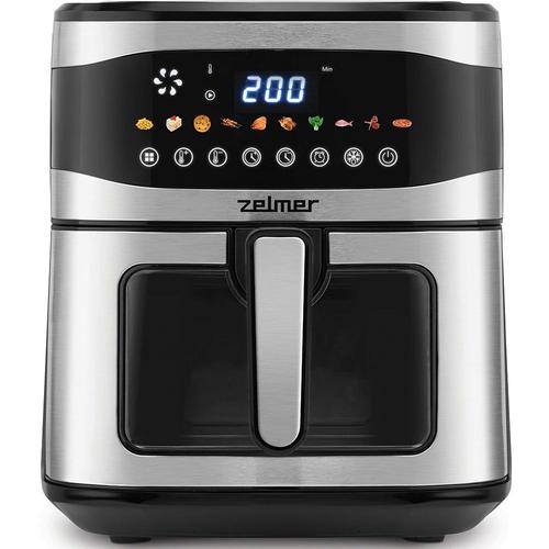 Friteuza cu Aer Cald Zelmer ZAF1500, Capacitate 6.5L, 10 Programe, Timer, 1600W (Negru/Inox) 1 Friteuza cu Aer Cald Zelmer ZAF1500, Capacitate 6.5L, 10 Programe, Timer, 1600W (Negru/Inox)