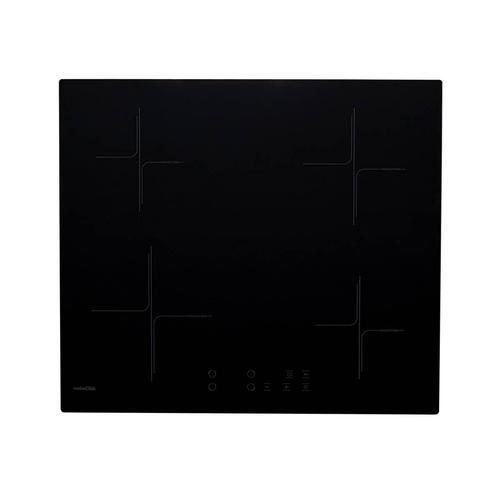 Plita Incorporabila NobeLTek BI NHI-85604B, Inductie, 60cm, Comenzi Frontale Touch, 4 Arzatoare, Timer, 9 Trepte de Putere, Sticla (Negru)