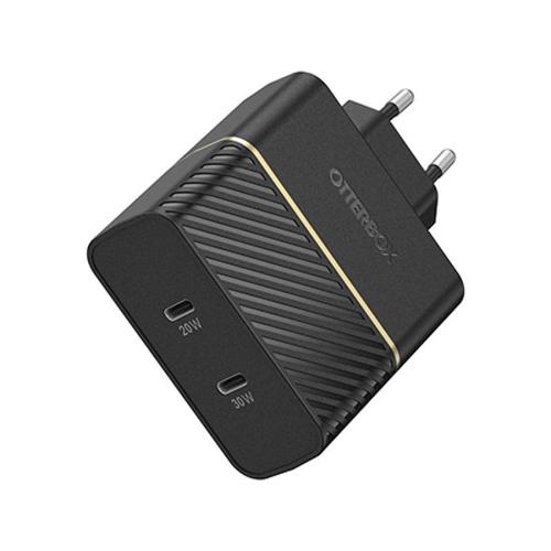 Incarcator retea Otterbox Fast Charge 2x USB-C 50W, Power Delivery 3.0, Negru 1 Incarcator retea Otterbox Fast Charge 2x USB-C 50W, Power Delivery 3.0, Negru