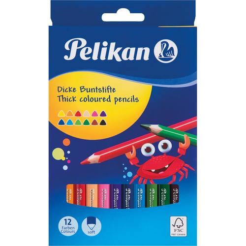Set creioane colorate Pelikan, varf de 4 mm, 12 buc/set 1 Set creioane colorate Pelikan, varf de 4 mm, 12 buc/set