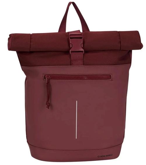 Rucsac NEW REBELS Bruce New york Rolltop, dimensiune 30 x 12 x 43 cm, Rosu 1 Rucsac NEW REBELS Bruce New york Rolltop, dimensiune 30 x 12 x 43 cm, Rosu
