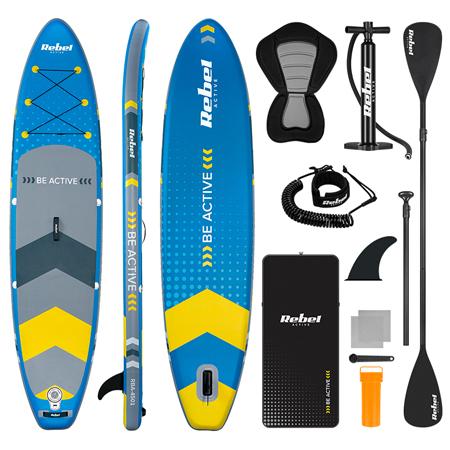 Set placa gonflabila SUP REBEL ACTIVE RBA-4501-BL, 350 x 81 x 15 cm, Albastru 1 Set placa gonflabila SUP REBEL ACTIVE RBA-4501-BL, 350 x 81 x 15 cm, Albastru