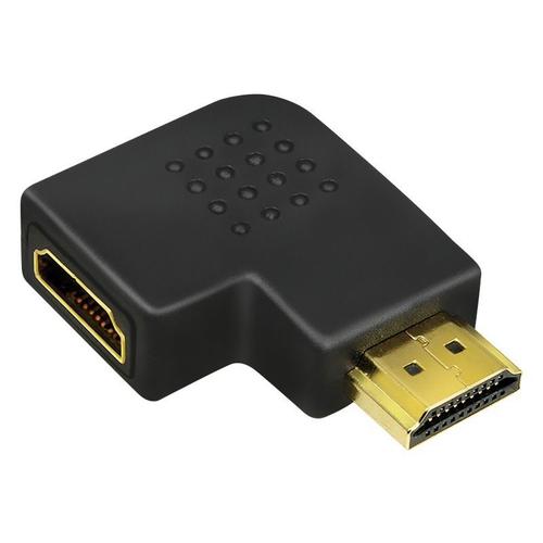 Adaptor video LOGILINK AH0008, HDMI - HDMI, conectori auriti, unghi de 90 grade, 4K UHD/30Hz (Negru) 1 Adaptor video LOGILINK AH0008, HDMI - HDMI, conectori auriti, unghi de 90 grade, 4K UHD/30Hz (Negru)
