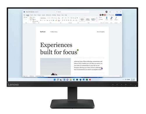 Monitor IPS LED Lenovo L24-4e, Full HD (1920 x 1080), VGA, HDMI, 100 Hz, 4 ms (Negru) 1 Monitor IPS LED Lenovo L24-4e, Full HD (1920 x 1080), VGA, HDMI, 100 Hz, 4 ms (Negru)