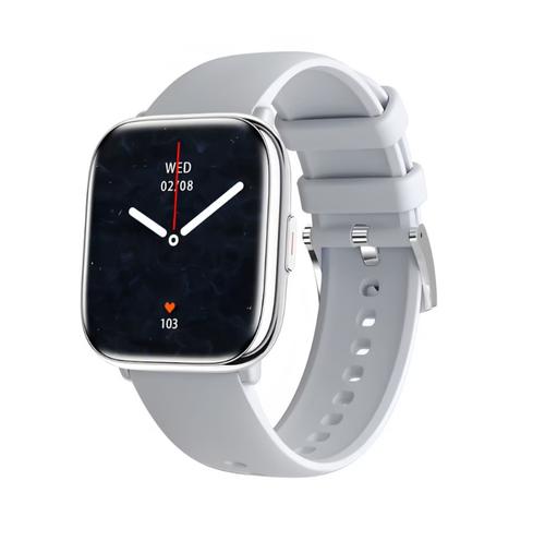 Smartwatch myWatch Pastel, Ecran AMOLED 1.75inch, Bluetooth, Analiza somn, Saturatie oxigen, Ritm cardiac, IP67 (Argintiu)