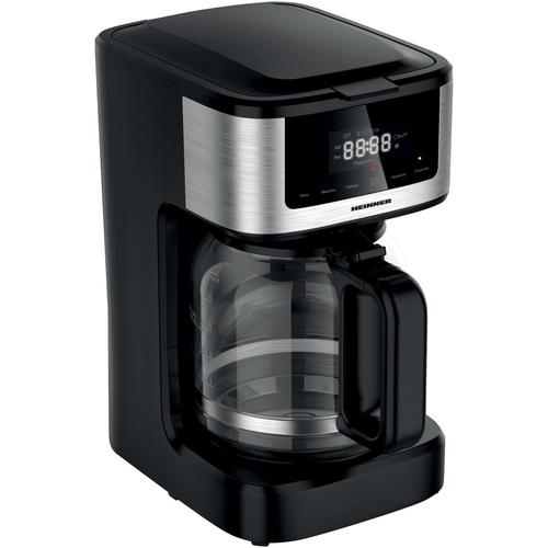Cafetiera digitala Heinner HCM-DD900BKSS, 900 W, 1.8 l, Display digital cu control touch, Tarie cafea ajustabila (Negru/Inox)