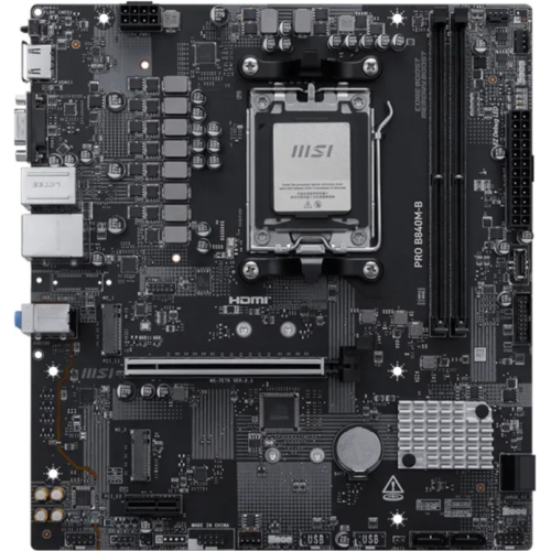 Placa de baza MSI PRO B840M-B, AMD B840, Socket AM5, mATX