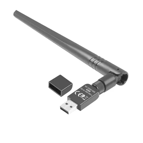 Adaptor wireless Lanberg 42157, 300 Mbps, cu antena, MIMO, USB 2.0, mini 1 Adaptor wireless Lanberg 42157, 300 Mbps, cu antena, MIMO, USB 2.0, mini