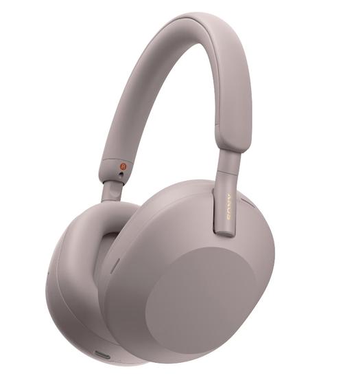 Casti Over the Ear Sony WH-1000XM5P, Wireless, Bluetooth, Noise cancelling, Autonomie baterie 30 ore, Microfon (Roz)