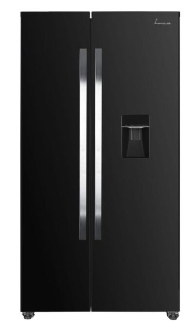 Side-By-Side Fram FSBS-HM440NFBKWDE++, 439 L, Clasa E, Full No Frost, Display LED Touch (Negru)