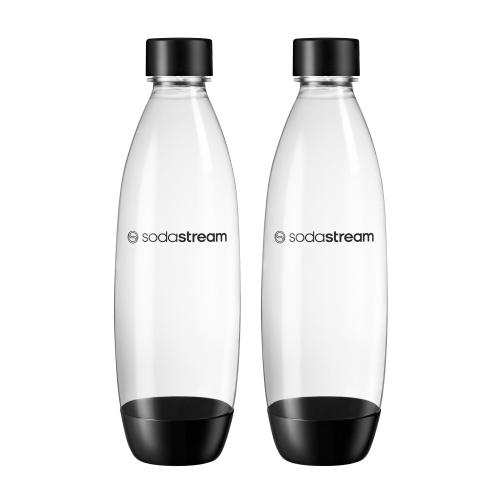 Set 2 sticle carbonatare SodaStream Fuse, plastic, 1L (Negru)