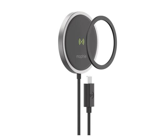 Incarcator wireless 15W Mophie Snap compatibil MagSafe, negru