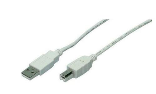 Cablu imprimanta LOGILINK CU0007, USB 2.0 - USB 2.0 Type-B, 2m (Gri)
