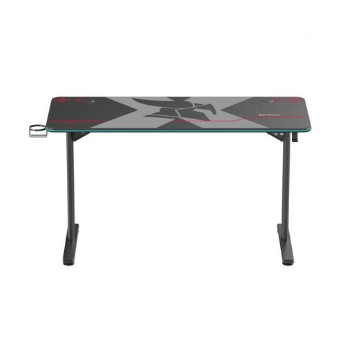 Birou gaming Serioux Aeter RGB,   1200x600x750mm, greutate suportata: 75 kg, banda LED RGB, mouse Pad inclus, suport casti, suport cana/pahar (Negru)