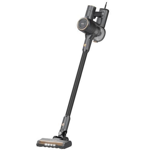 Aspirator vertical 2 in 1 Samus Sticky 61 Eco Gold LED, 600 W, Perie motorizata LED, Filtru HEPA, Rezervor 0.8 l (Gri/Auriu)