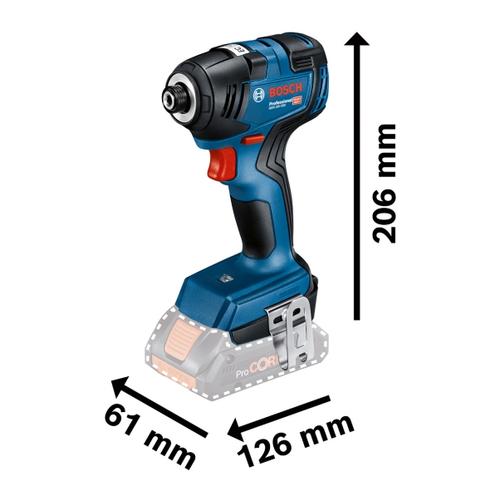Masina de gaurit si insurubat Bosch GDR 18V-200, 18 V, 3400 rpm, 200 Nm, fara acumulator (Albastru)
