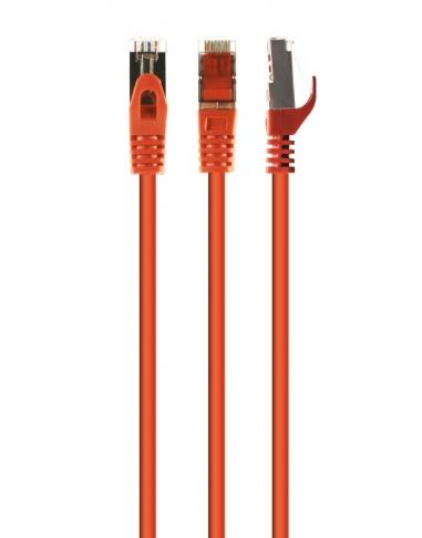 Patch Cord Gembird PP6A-LSZHCU-O-0.25M, Cat6a, S/FTP, 0.25m, Portocaliu