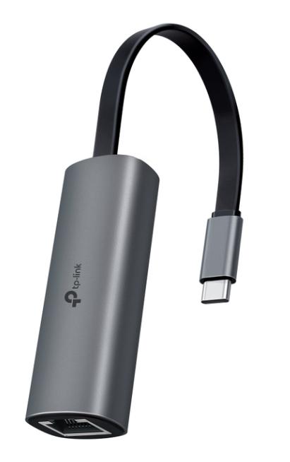 Placa de retea TP-LINK UE302C, USB-C, port RJ-45 Gigabit LAN, 2.5 Gbps (Gri)