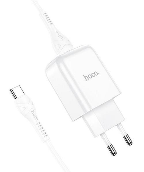 Incarcator Retea Cu Cablu USB-C HOCO N2, 10W, 2.1A, 1 x USB-A, Alb