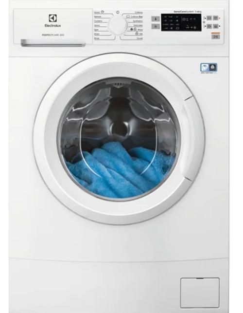 Masina de spalat rufe slim Electrolux EW6SN506W, 1000 RPM, 6 kg, PerfectCare600, Clasa D (Alb)