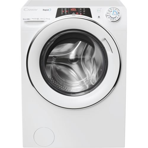Masina de spalat rufe cu uscator Candy Rapido ROW 4964DWMT1-S, 10 kg spalare, 6 kg uscare, 1600 RPM, Motor Inverter, Wi-Fi, Bluetooth, Steam, Quick&Clean, Clasa A (Alb)