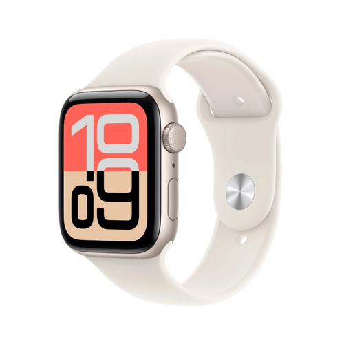 Smartwatch Apple Watch SE 3 (2025), GPS + Cellular, 44mm, Ecran Retina LTPO OLED, Chip S10 cu Procesor Dual-Core, 64GB Flash, Wi-Fi, Bluetooth, Curea Sport Band M/L (Auriu) 1 Smartwatch Apple Watch SE 3 (2025), GPS + Cellular, 44mm, Ecran Retina LTPO OLED, Chip S10 cu Procesor Dual-Core, 64GB Flash, Wi-Fi, Bluetooth, Curea Sport Band M/L (Auriu)