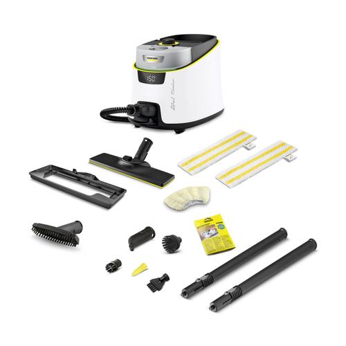 Aparat de curatat cu abur multifunctional Karcher SC 5 Deluxe Signature Line, 2250 W, 4 bar, rezervor 1.3 l, kit curatare podea, accesorii curatare suprafete multiple, pudra de decalcifiere, 1.513-491.0 (Alb) 1 Aparat de curatat cu abur multifunctional Karcher SC 5 Deluxe Signature Line, 2250 W, 4 bar, rezervor 1.3 l, kit curatare podea, accesorii curatare suprafete multiple, pudra de decalcifiere, 1.513-491.0 (Alb)