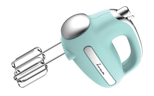 Mixer de mana Fram FHM-3005GR, 300 W, 5 Viteze + Turbo, Teluri si carlige inox (Verde)