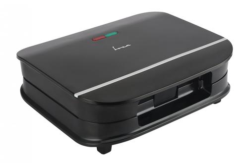 Sandwich maker Fram FSM-700BK, 700 W, Placi fixe triunghi, 2 sandwichuri (Negru)