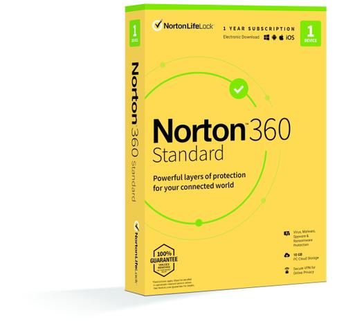 Antivirus Norton 360 Standard, Backup 10GB, 1 User, 1PC, 1An 1 Antivirus Norton 360 Standard, Backup 10GB, 1 User, 1PC, 1An