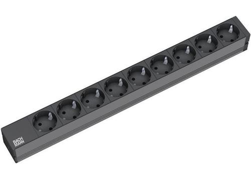 Prelungitor Bachmann 1U BM-333.506, 2m, 9 x Schuko (Negru)