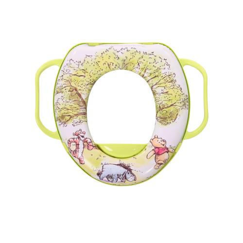 Reductor moale pentru toaleta Disney, cu manere, Pooh and Friends, White 1 Reductor moale pentru toaleta Disney, cu manere, Pooh and Friends, White