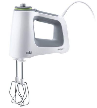 Mixer de mana Braun HM5100WH, 750W, 9 Viteze, Turbo (Alb)