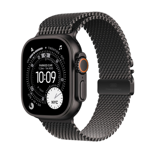 Smartwatch Apple Watch Ultra 3, 49mm, GPS + Cellular, Ecran Retina LTPO OLED, Chip S10 cu Procesor Dual-Core, 64GB Flash, Wi-Fi, Bluetooth, NFC, Milanese Loop Medium (Negru) 1 Smartwatch Apple Watch Ultra 3, 49mm, GPS + Cellular, Ecran Retina LTPO OLED, Chip S10 cu Procesor Dual-Core, 64GB Flash, Wi-Fi, Bluetooth, NFC, Milanese Loop Medium (Negru)