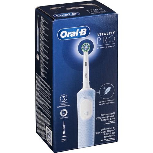 Periuta electrica Oral-B Vitality Pro D103, 3 Trepte de intensitate, 3 programe, Autonomie acumulatort28 min, 7600 pulsatii/min (Albastru) 1 Periuta electrica Oral-B Vitality Pro D103, 3 Trepte de intensitate, 3 programe, Autonomie acumulatort28 min, 7600 pulsatii/min (Albastru)