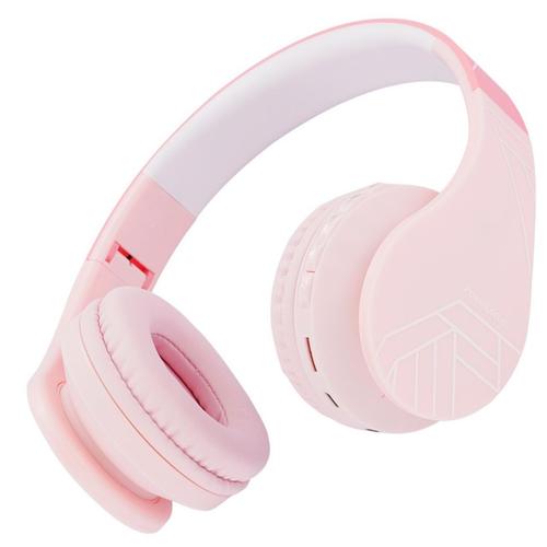 Casti Wireless Over-Ear Pentru Copii, PowerLocus P1, Protectie auz 85db, Microfon, Wireless, Bluetooth 5.3, Compatibilitate universala pentru iPhone, Android, Laptop, PC (Roz) 1 Casti Wireless Over-Ear Pentru Copii, PowerLocus P1, Protectie auz 85db, Microfon, Wireless, Bluetooth 5.3, Compatibilitate universala pentru iPhone, Android, Laptop, PC (Roz)